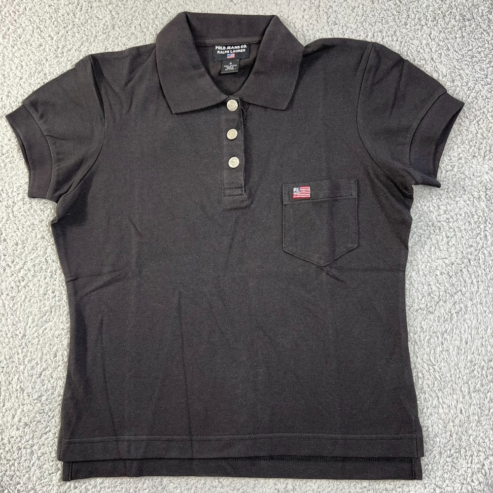 Polo Jeans Co Polo Shirt with‎ Pocket American Flag Y2K Women's S VTG NWT